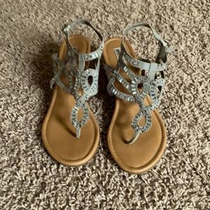 Sequin Wedge Sandals Size 7.5 EUC